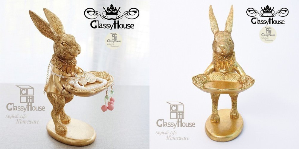 うさぎの小物入れオブジェ